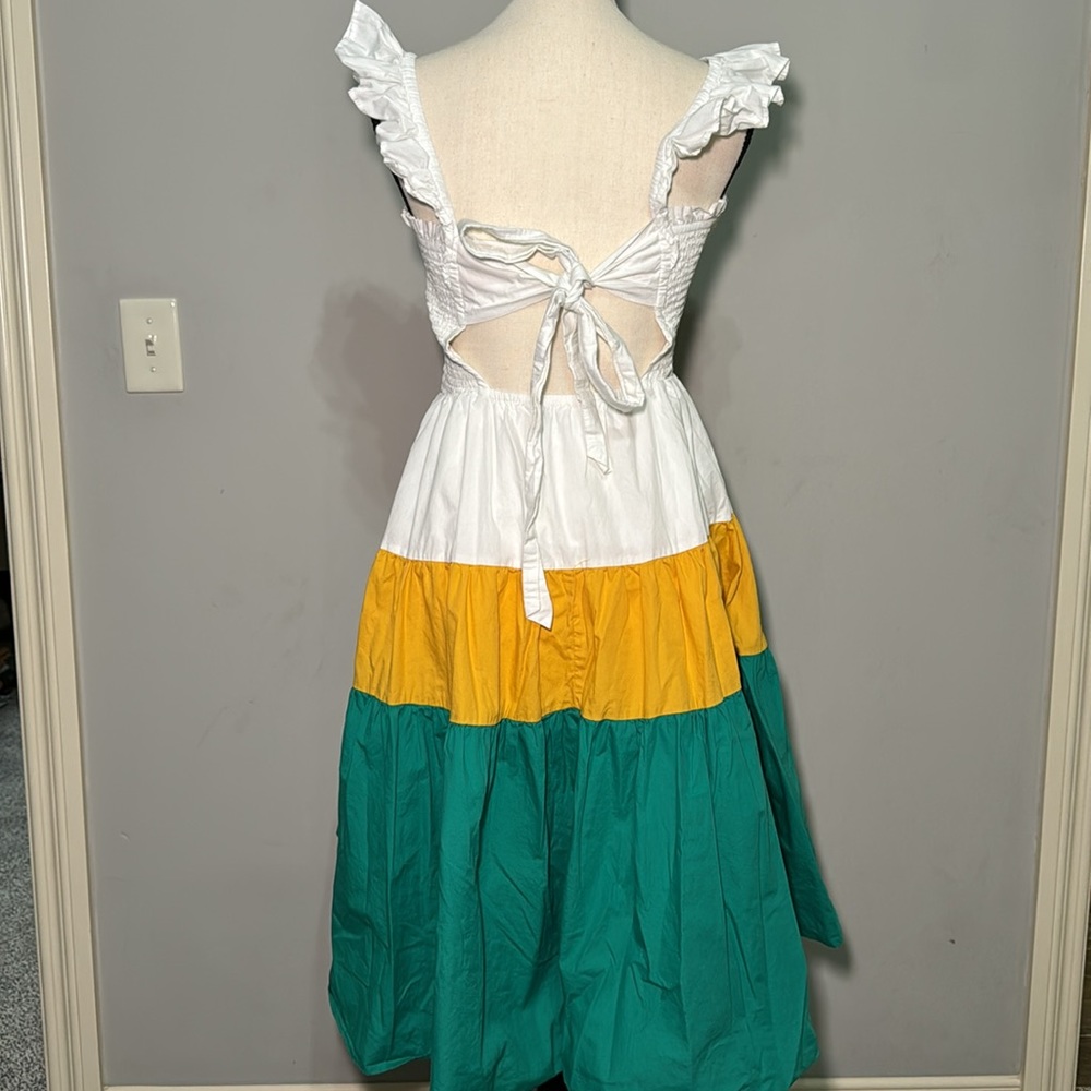 Color Block Ruffle Dress - Picture 7 of 7